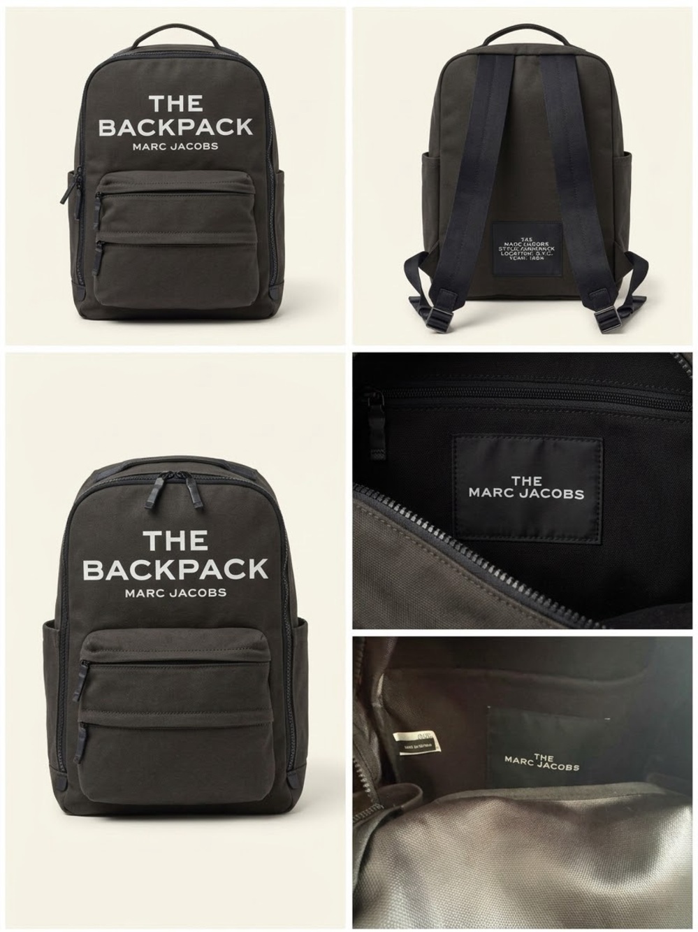 Marc Jacobs Black 'The Backpack' Logo Front Backpack